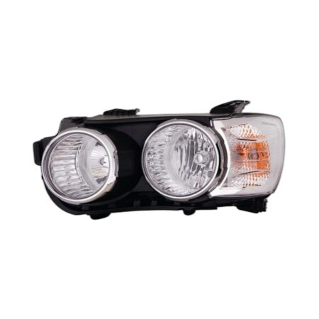 Faro Anteriore Sinistro Chevrolet Aveo 2011+ - Parabola Nera Con Bordo Cromato