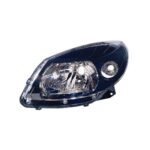 Scheinwerfer Links Dacia Sandero 2008-2011 - Schwarze Parabolschirm, Originalnummer 8200526423, 260602914R