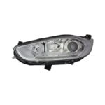 Faro Anteriore Sinistro Ford Fiesta 2013-2016 - Con Motore Parabola Cromata Con Luce Diurna A Led