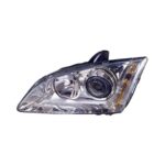 Faro Anteriore Sinistro Ford Focus 2005-2006 - Xenon Con Regolazione Afs Con Lenticolare Parabola Cromata