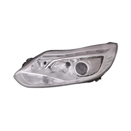 Faro Anteriore Sinistro Ford Focus 2011-2013 - Parabola Cromata – Xenon Parabola Cromata Con Motore D3S-H7-H1-Py21W Con Luce Diurna A Led