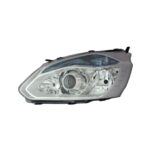 Faro Anteriore Sinistro Ford Transit Custom - Tourneo Custom 2012-2017 - Con Motore Con Lenticolare Parabola Cromata
