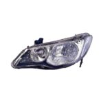 Faro Anteriore Sinistro Honda Civic 2007-2008 - Hybrid 4P. Parabola Nera