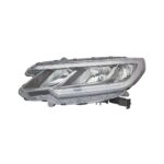 Faro Anteriore Sinistro Honda Crv 2015-2017 - Parabola Nera A Led Con Motore A Led