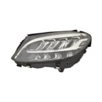 Faro Anteriore Sinistro Mercedes Classe C W205 2018+ - Parabola Nera Full Led Static Con Motore Elettrico Incluso