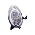 Faro Anteriore Sinistro Nissan Micra 2007-2009 - Parabola Cromata E Bordo Superiore Nero