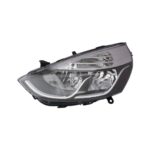 Faro Anteriore Sinistro Renault Clio 2012-2014 - Con Motore Parabola Nera Bordo Interno Cromato