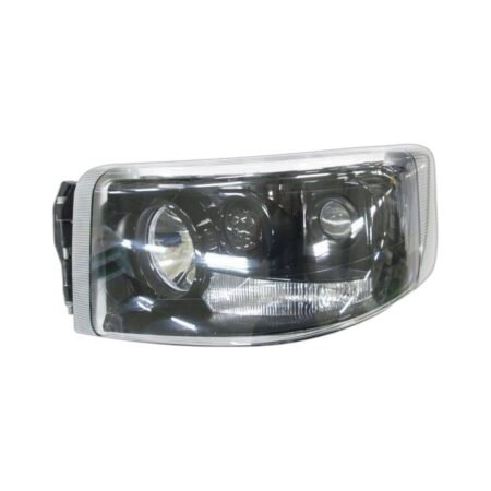 Faro Anteriore Sinistro Renault Truck D Wide 2013+ - Elettrica – Con Fendinebbia Parabola Nera