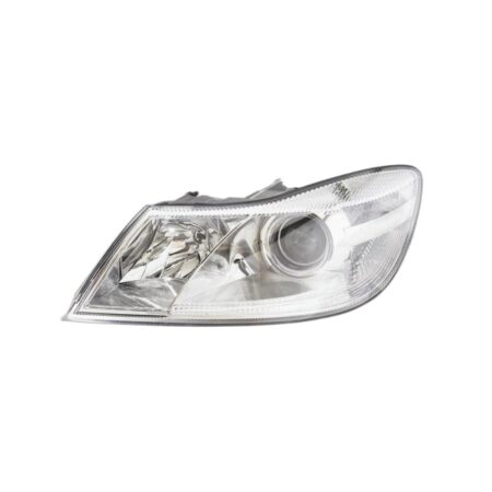 Faro Anteriore Sinistro Skoda Octavia 2009-2012 - Con Motore Elettrico Incluso Parabola Cromata