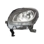 Faro Anteriore Sinistro Smart Forfour 2014+ - Base Line Parabola Nera Con Luce Diurna A Led