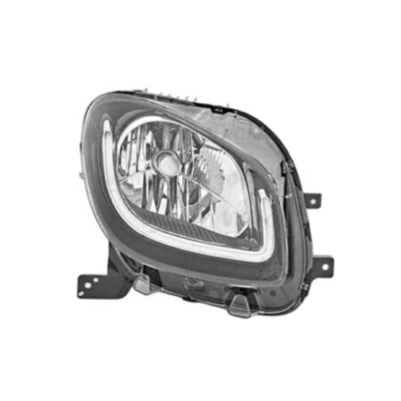 Scheinwerfer Rechts Smart Fortwo 2014+ – Schwarze Schüssel mit LED-Tagfahrlicht High Line