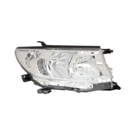 Faro Anteriore Sinistro Toyota Land Cruiser 2018+ - Parabola Cromata Con Luce Diurna A Led