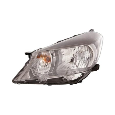 Faro Anteriore Sinistro Toyota Yaris 2011-2013 - Parabola Cromata Bordo Superiore Grigio Scuro