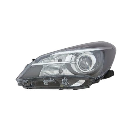 Faro Anteriore Sinistro Toyota Yaris 2014-2016 - 5 Porte Con Lenticolare Parabola Nera