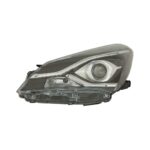 Faro Anteriore Sinistro Toyota Yaris 2017-2019 - Parabola Nera Con Lenticolare Con Luce Diurna A Led