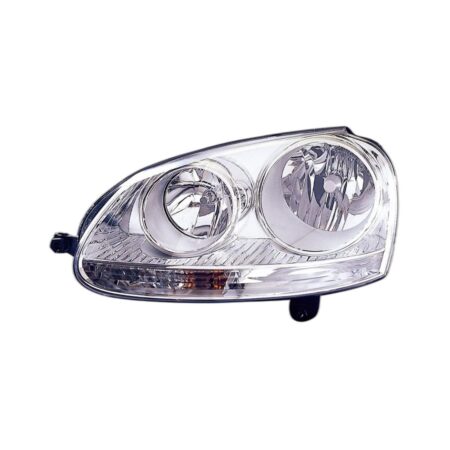 Faro Anteriore Sinistro Volkswagen Golf V - Jetta 2005+ - Con Motore Parabola Cromata