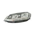 Faro Anteriore Sinistro Volkswagen Golf Vii 2017+ - Parabola Nera A Led Con Motore