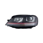 Faro Anteriore Sinistro Volkswagen Golf Vii Gti 2012+ - Xenon Parabola Nera Con Motore