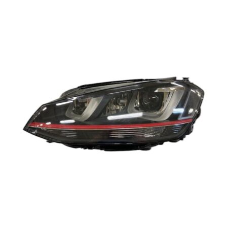 Faro Anteriore Sinistro Volkswagen Golf Vii Gti 2012+ - Xenon Parabola Nera Con Motore A Led Asf