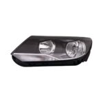 Faro Anteriore Sinistro Volkswagen Tiguan 2011-2015 - Parabola Nera Con Motore Elettrico Incluso