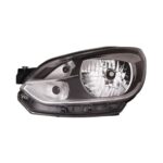 Faro Anteriore Sinistro Volkswagen Up 2011+ - Parabola Nera Bordo Cromato