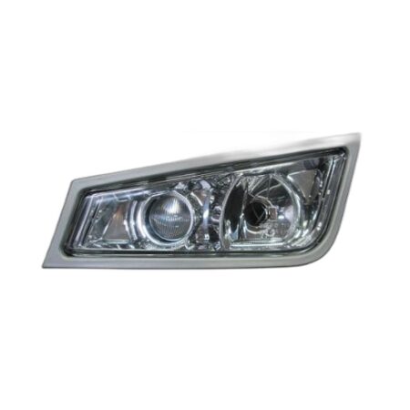 Fendinebbia Sinistro Volvo Truck Fh16 2008-2012 - Parabola Cromata – Con Luce Ausiliare (H3/H7) Parabola Cromata