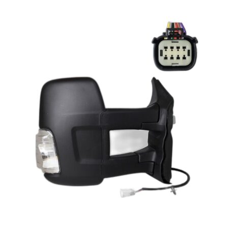 Specchietto Retrovisore Destro Ford Transit 2020+ – Elettrico, Riscaldato, con Freccia, 6 Pin, Nero (Variante D)