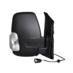 Retrovisore Destro Ford Transit 2020+ - Manuale Con Fanalino Bianco Braccio Corto Nero 5W 2Pin