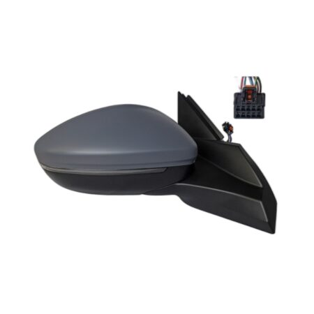 Specchietto Retrovisore Destro Peugeot 2008 2019+ – Elettrico, Riscaldato, Ripiegabile, con Freccia, Luce Cortesia, Sonda Temp., 12 Pin, Verniciabile