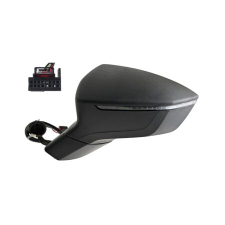 Specchietto Retrovisore Destro Seat Ateca 2016+ – Elettrico, Riscaldato, con Freccia, 6 Pin, Nero