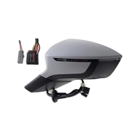 Specchietto Retrovisore Destro Seat Ateca 2016+ – Elettrico, Riscaldato, Ripiegabile, con Freccia, Angolo Cieco, Luce Cortesia, 9+2 Pin, Verniciabile