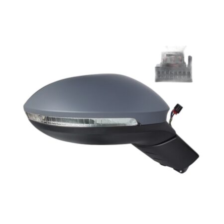 Specchietto Retrovisore Destro Volkswagen Id.3 2020+ – Elettrico, Riscaldato, Ripiegabile, con Freccia, Memoria, Luce Cortesia, 13 Pin, Verniciabile