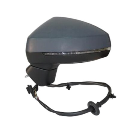 Retrovisore Sinistro Audi A3 2012-2019 - 3/5 P. Elettrico Termico Con Fanalino Con Primer 8 Pin Lane Assist Asferica
