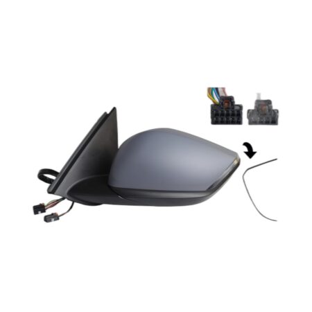 Retrovisore Sinistro Citroen C4 2021+ - Elettrico Termico Ribaltabile Con Fanalino E Luce Di Cortesia Con Sonda 10+2Pin Blis