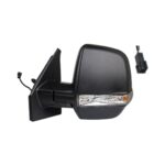 Retrovisore Sinistro FIAT Doblo' 2015+ - Meccanico Con Fanalino Modello Cargo Nero 2Pin