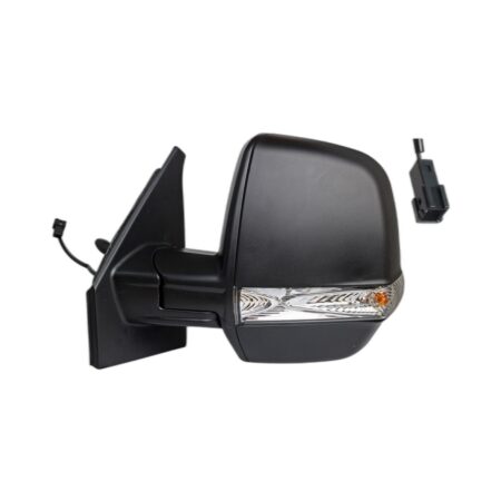 Specchietto Retrovisore Sinistro Fiat Doblo' 2015+ – Manuale, con Freccia, 2 Pin, Nero, Mod. Cargo