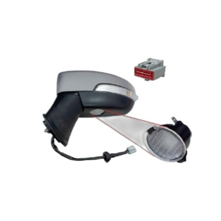 Specchietto Retrovisore Sinistro Ford Ecosport 2017+ – Elettrico, Riscaldato, Ripiegabile, con Freccia, Angolo Cieco, Luce Cortesia, 12 Pin, Verniciabile