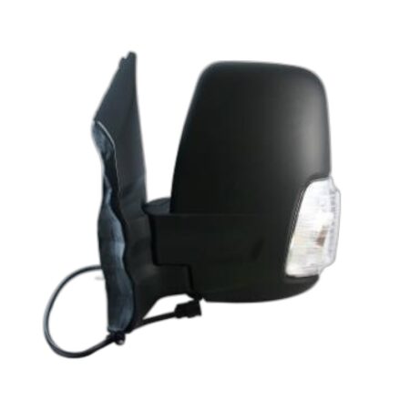 Specchietto Retrovisore Sinistro Ford Transit 2014+ – Elettrico, Riscaldato, Ripiegabile, con Freccia, 8 Pin, Nero (Variante A)