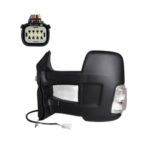 Retrovisore Sinistro Ford Transit 2020+ - Elettrico Termico Con Fanalino Bianco Braccio Lungo Nero 16W 6Pin