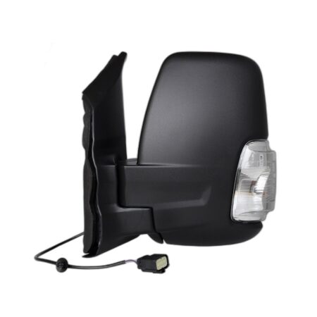 Retrovisore Sinistro Ford Transit 2020+ - Elettrico Termico Ribaltabile Con Fanalino Bianco Braccio Corto Nero 5W 8Pin