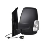 Retrovisore Sinistro Ford Transit 2020+ - Elettrico Termico Ribaltabile Con Fanalino Bianco Braccio Corto Nero 5W 10Pin Blis