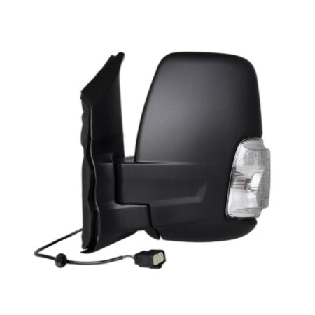 Retrovisore Sinistro Ford Transit 2020+ - Elettrico Termico Ribaltabile Con Fanalino Bianco Braccio Corto Nero 16W 10Pin Blis