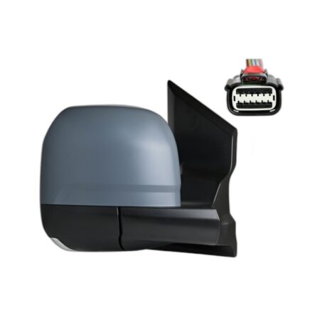 Specchietto Retrovisore Sinistro Ford Transit / Ford Tourneo Custom 2023+ – Elettrico, Riscaldato, con Freccia, 6+1 Pin
