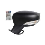 Retrovisore Sinistro Nissan Micra 2017+ - Elettrico Con Fan Nero Ruvido 5Pin