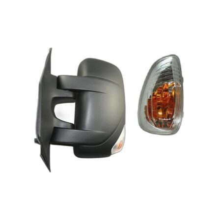 Specchietto Retrovisore Sinistro Opel Movano 2010 / Nissan NV400 2010 – Manuale, con Freccia Arancio, 2 Pin, Nero
