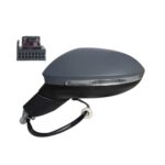 Retrovisore Sinistro Volkswagen Golf Viii 2020+ - Elettrico Termico Con Memoria Con Fanalino E Luce Di Cortesia Con Primer 11Pin Asferica