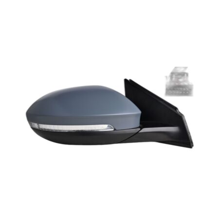 Specchietto Retrovisore Sinistro Volkswagen Taigo 2021+ – Elettrico, Riscaldato, Ripiegabile, con Freccia, Luce Cortesia, Asferico, 11 Pin, Verniciabile