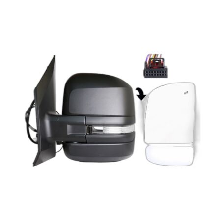 Specchietto Retrovisore Sinistro Volkswagen Lt 2017+ / Volkswagen Crafter 2017+ – Elettrico, Riscaldato, Ripiegabile, 2+1 Pin, Nero