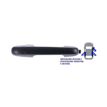 Maniglia esterna sinistra sportello anteriore senza foro blocchetto chiave Hyundai I30 2007- Kia Ceed . Chiave ==dx 2007-2009